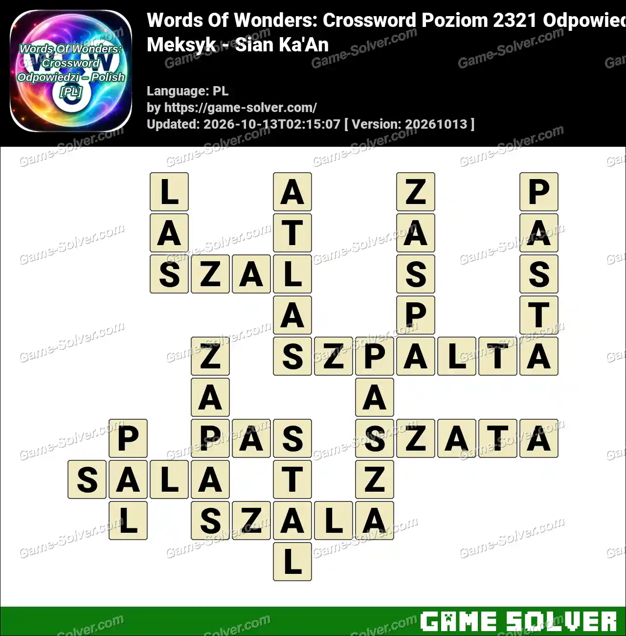 Words Of Wonders: Crossword Poziom 2321 Odpowiedzi – Meksyk – Sian Ka’An